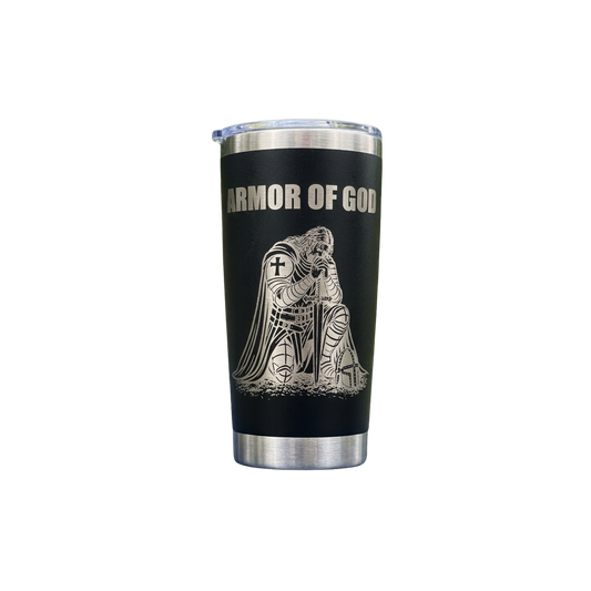 Armor of God Engraved Tumbler