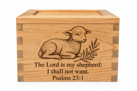 Psalm 23 Cherry Keepsake Box
