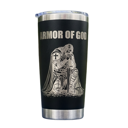 Armor of God Engraved Tumbler