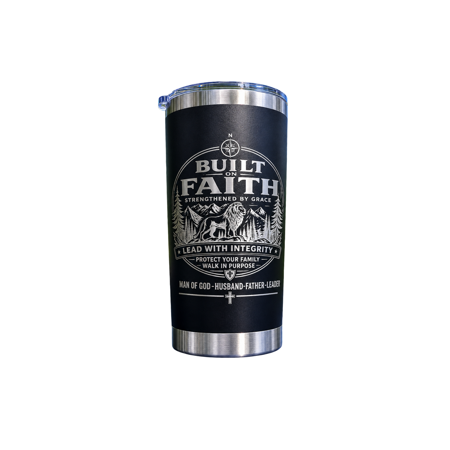 Built on Faith Engraved Tumbler