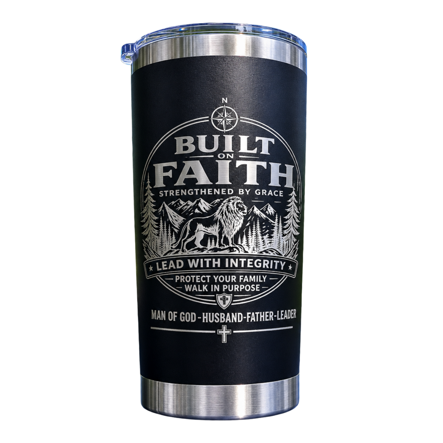 Built on Faith Engraved Tumbler