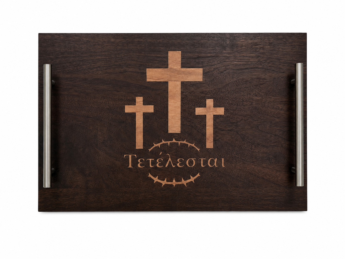 Tetelestai Walnut Serving Tray