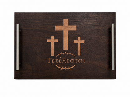 Tetelestai Walnut Serving Tray