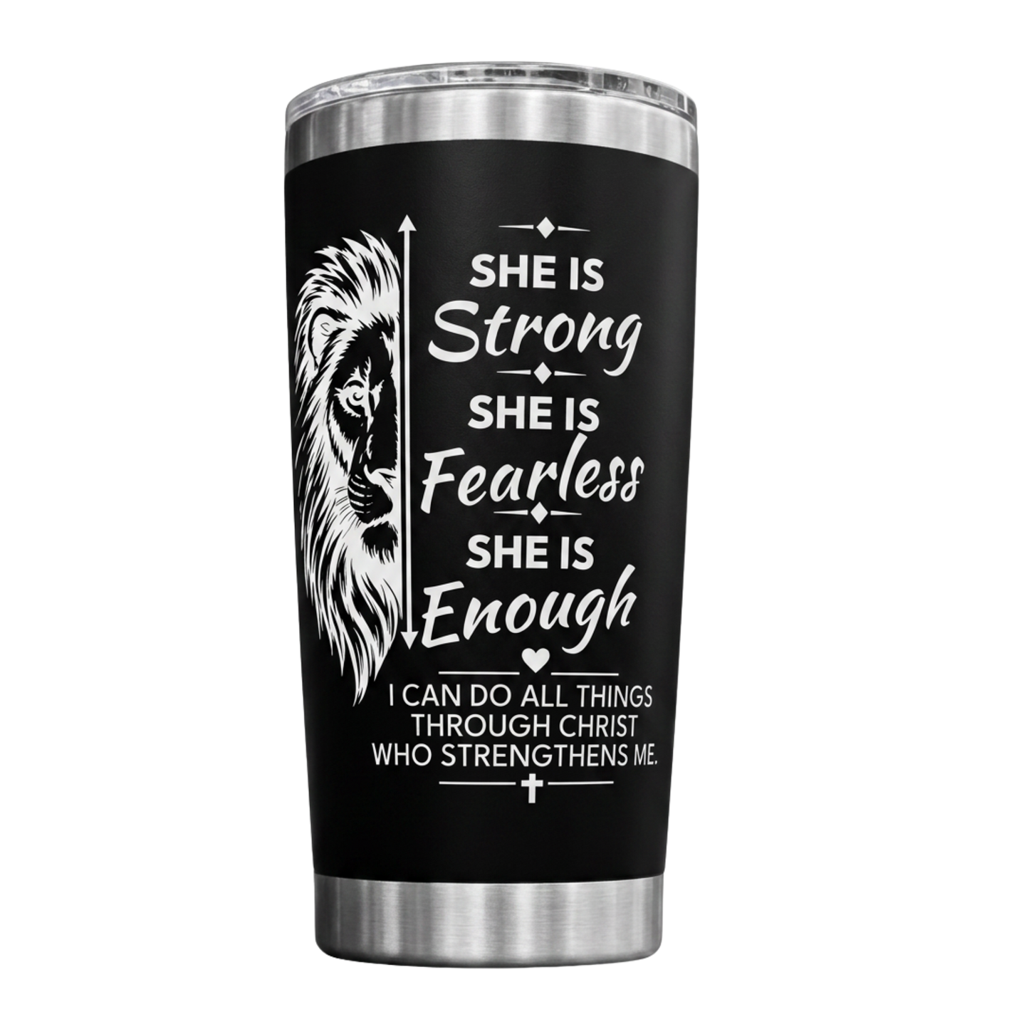 She Is Strong Engraved Tumbler