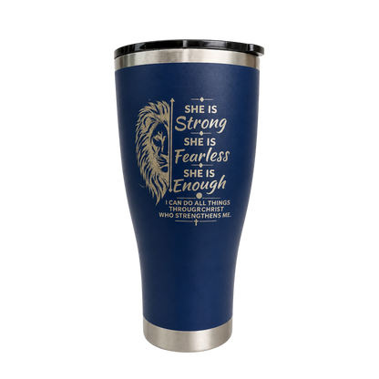 She Is Strong Engraved Tumbler