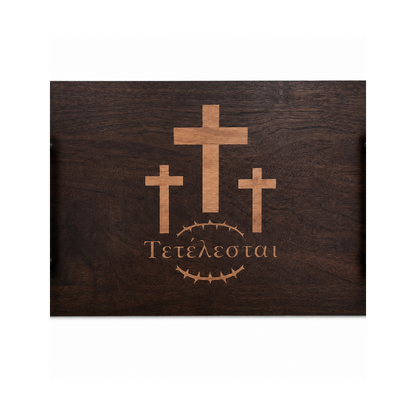 Tetelestai Walnut Serving Tray